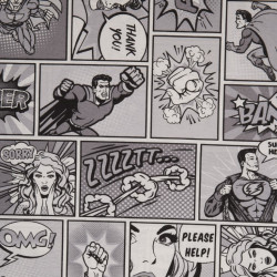 Dekostoff Tango comic grau